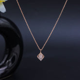Quartz Drop Mother Of Pal Pendant Chain